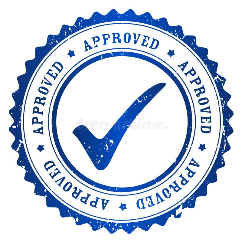 Approved rubber stamp blue grunge isolated on white background. Approved rubber stamp blue grunge isolated on white background