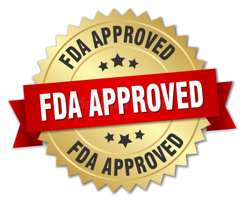 Fda approved round badge with ribbon. Fda approved round badge with ribbon