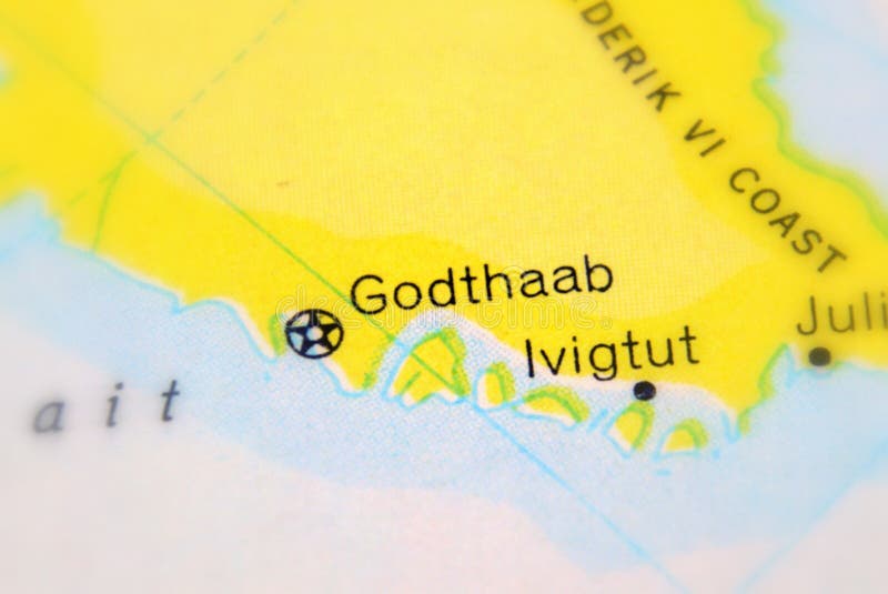 Godthaab, the former name of Nuuk, Greenland`s capital. royalty free stock image Godthaab, the former name of Nuuk, Greenland`s capital. royalty free stock image