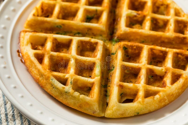 Gofres caseros para el desayuno foto de archivo