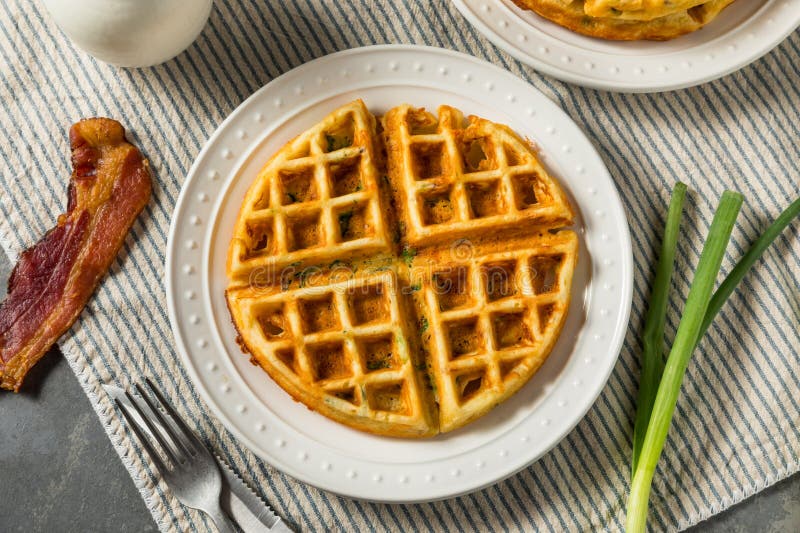 Gofres caseros para el desayuno fotografía de archivo libre de regalías