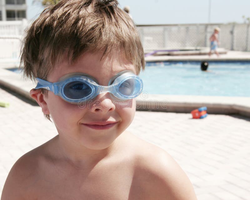 Goggle boy stock image. Image of summer, swimming, vacation 931751