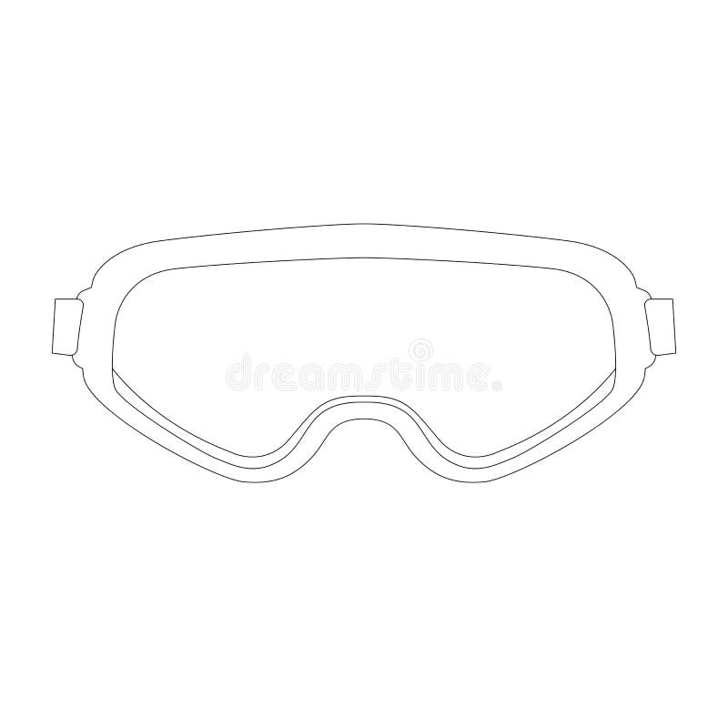 Goggles, Vector Illustration.coloring Stock Vector Illustration of