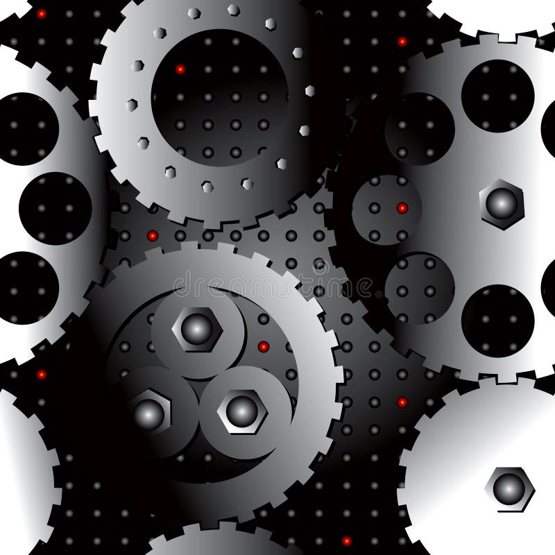 Gogwheels metallic seamless royalty free illustration