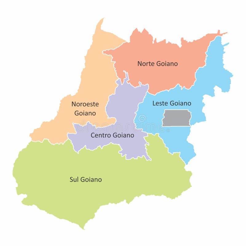 Goias State regions royalty free illustration