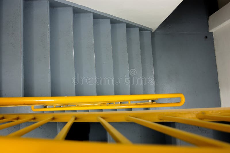 Going Down Stairs stock image. Image of stairs, yellow 196065