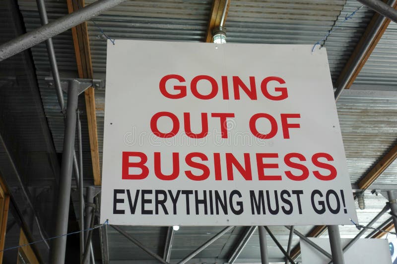 Going Out of Business stock photo. Image of failure, store 39956982
