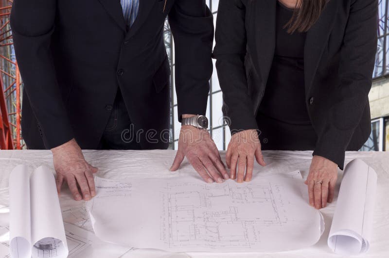 Going over the blue print