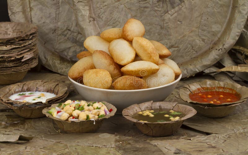 Gol Gappa stock image. Image of chup, mashed, bread - 104202421