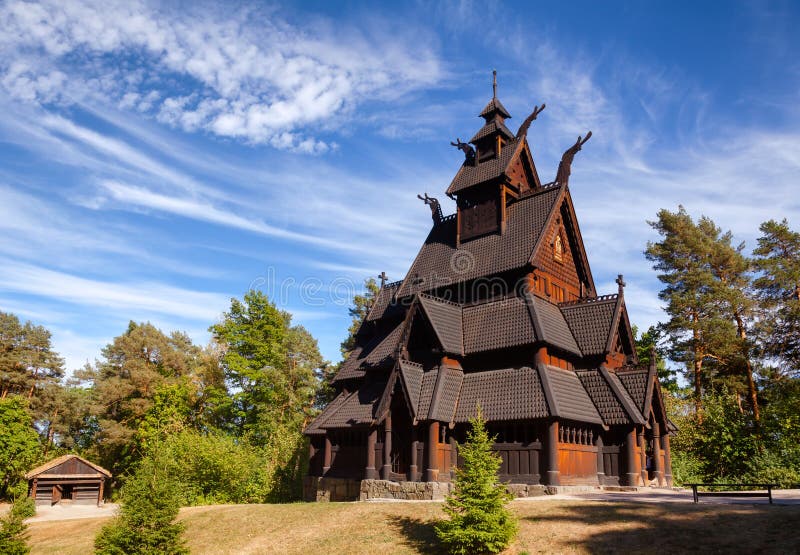Gol Stave Church Folks-Museum Bygdoy-Halbinsel Oslo Norwegen Scand stockbilder Gol Stave Church Folks-Museum Bygdoy-Halbinsel Oslo Norwegen Scand stockbilder