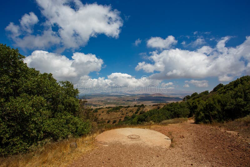 Golan Heights landscape from Mount Bental, Israel