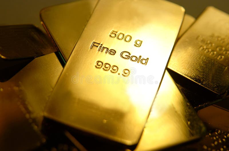Investment in real gold stock photo. Image of economic 15419858