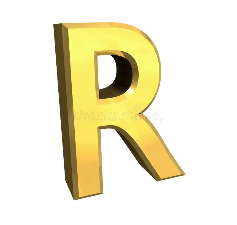 Gold 3d letter D stock illustration. Illustration of school - 3848579