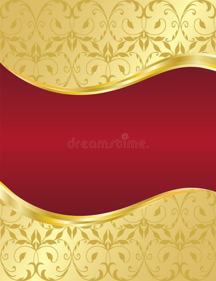 Gold Abstract floral background