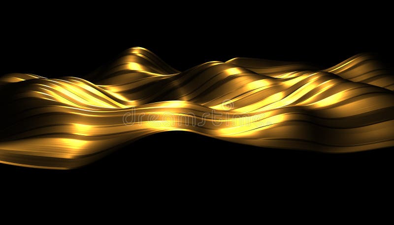 Gold abstract shiny fabric royalty free illustration
