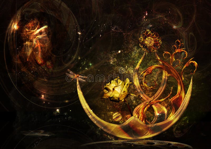 Gold abstraction vector illustration