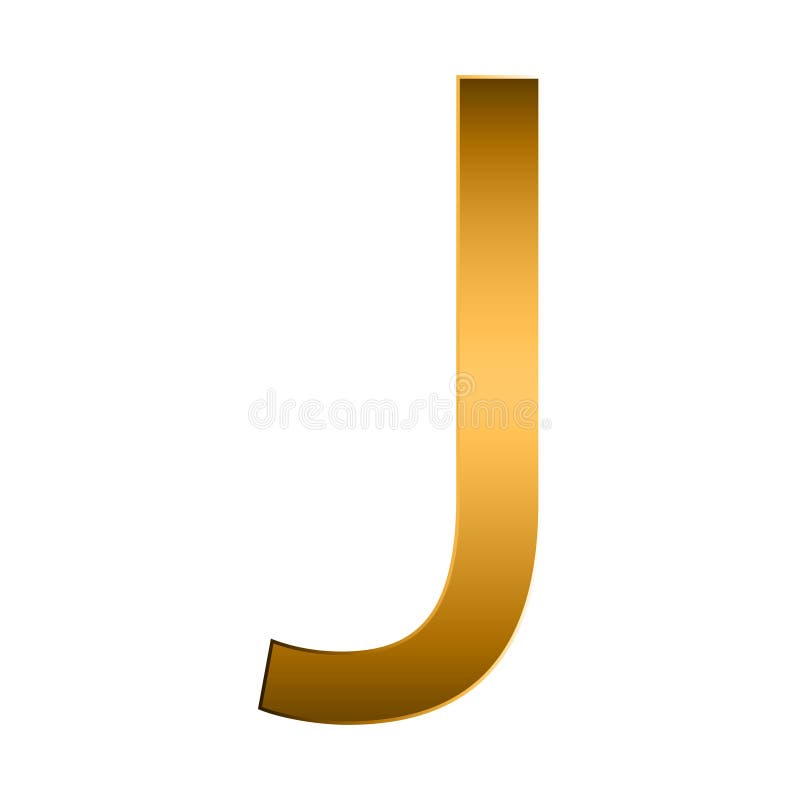 Alphabet Letter. Letter J. GOLD Alphabet Logo. Font Style - Vector ...