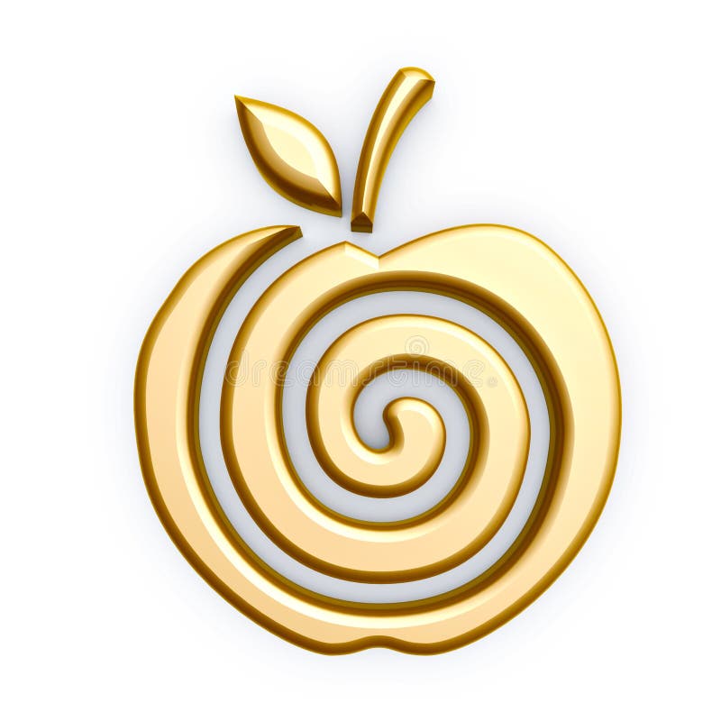 Golden apple Royalty Free Vector Image - VectorStock