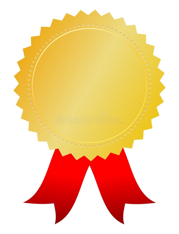 Gold award medal