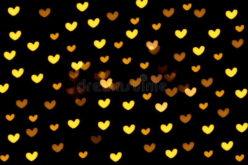 Gold Background Bokeh Lights Heart Soft, Heart Background Colorful Cute,  Heart Bokeh Light for Dark Wallpaper, Light Stock Image - Image of love,  golden: 204169407