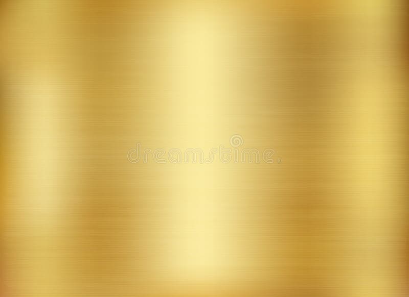 Gold background, gold polished metal, steel texture vector illustration
