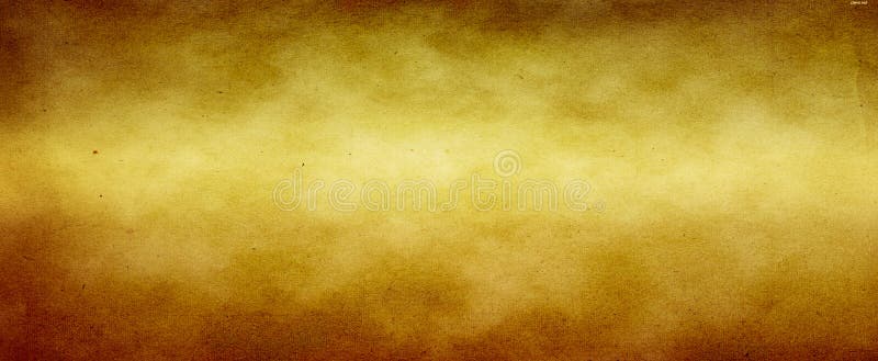 Gold background with vintage texture, yellow background with brown border, old yellow paper or parchment