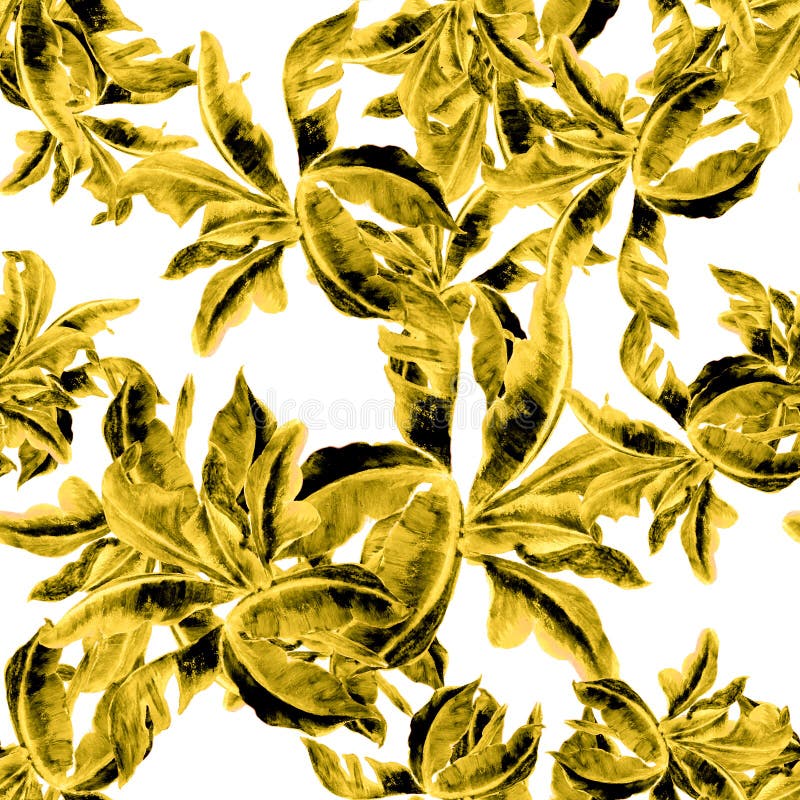 Golden Banana Leaf Stock Illustrations – 1,521 Golden Banana Leaf Stock ...