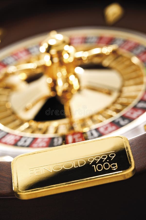 Gold bar on roulette wheel stock image. Image of close 50501143