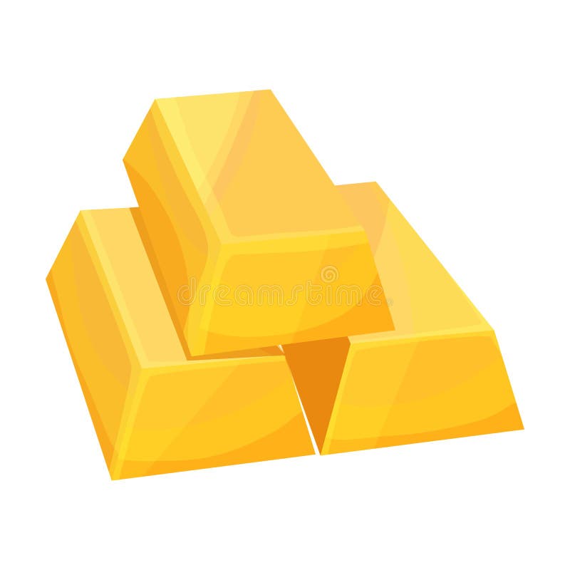 Gold Bar Vector Icon.Cartoon Vector Icon Isolated on White Background