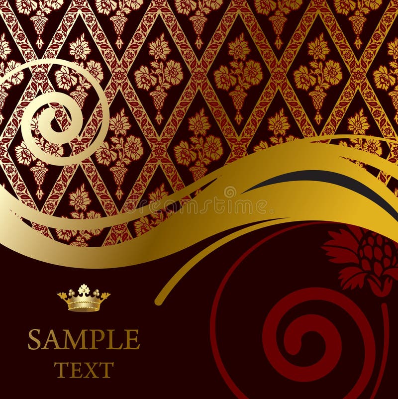 Gold baroque background