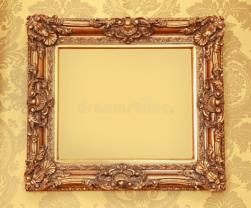 Gold baroque frame stock photo. Image of rococo, border 30446138
