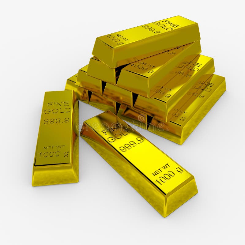 Gold Bars stock illustration. Illustration of heavy, bullion - 19500092