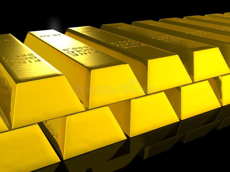 Gold bars over black stock illustration. Illustration of image 17901049