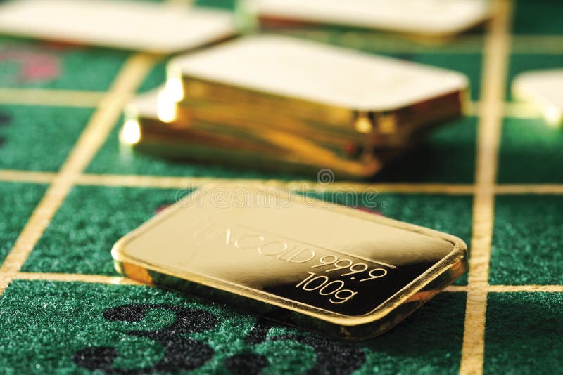 Gold Bars on Roulette Table Stock Photo Image of capital, confident