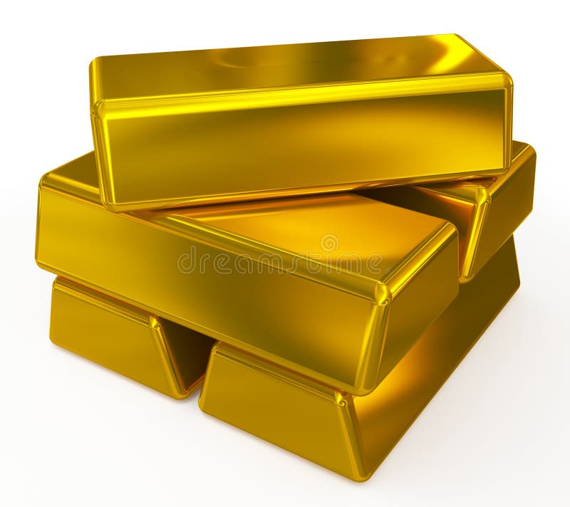 Gold bars stock illustration. Illustration of power, gold - 30315615