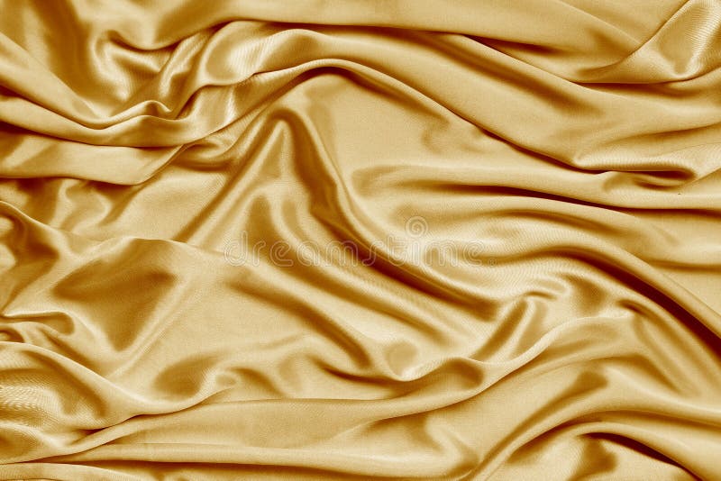 Gold Beautiful Satin Fabric Draped with Soft Folds, Silk Cloth Background,  Close-up, Copy Space Stock Image - Image of backdrop, elegance: 165811953