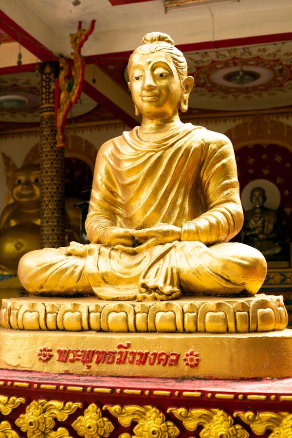 Gold big buddha statue stock image. Image of historic 37459751