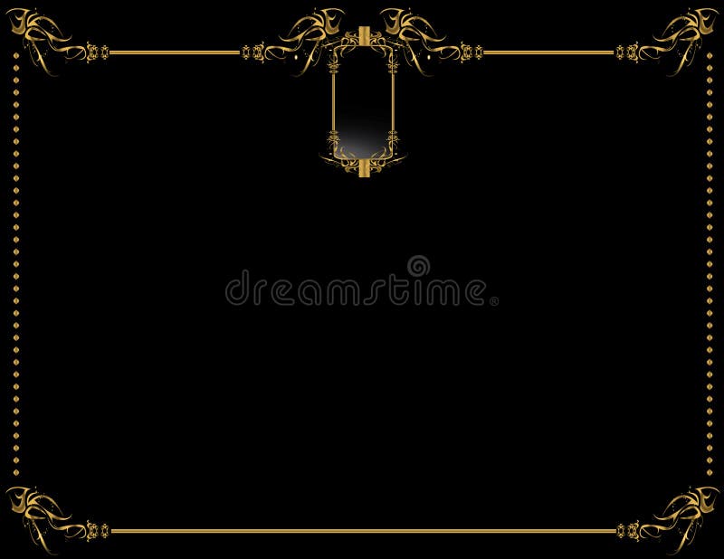 Gold black elegant design on a black background. Gold black elegant design on a black background