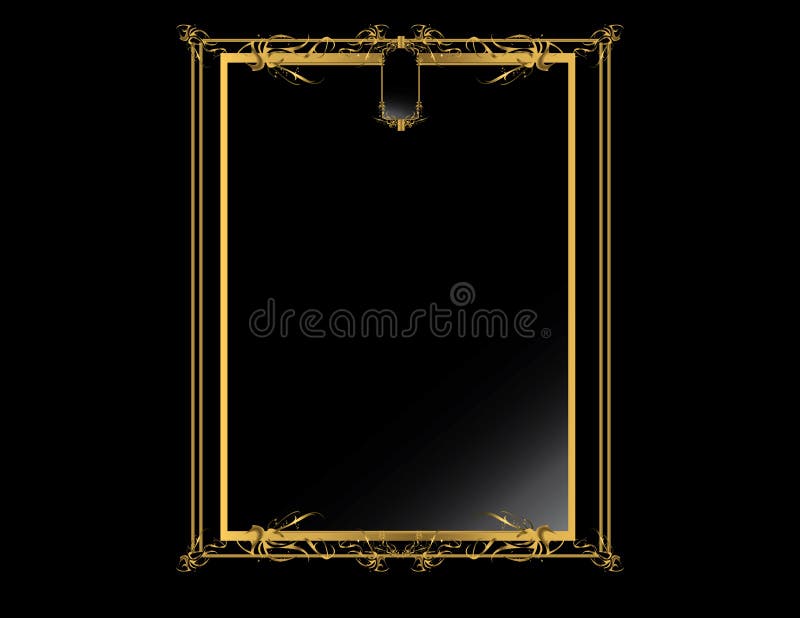 Gold black elegant design on a black background. Gold black elegant design on a black background