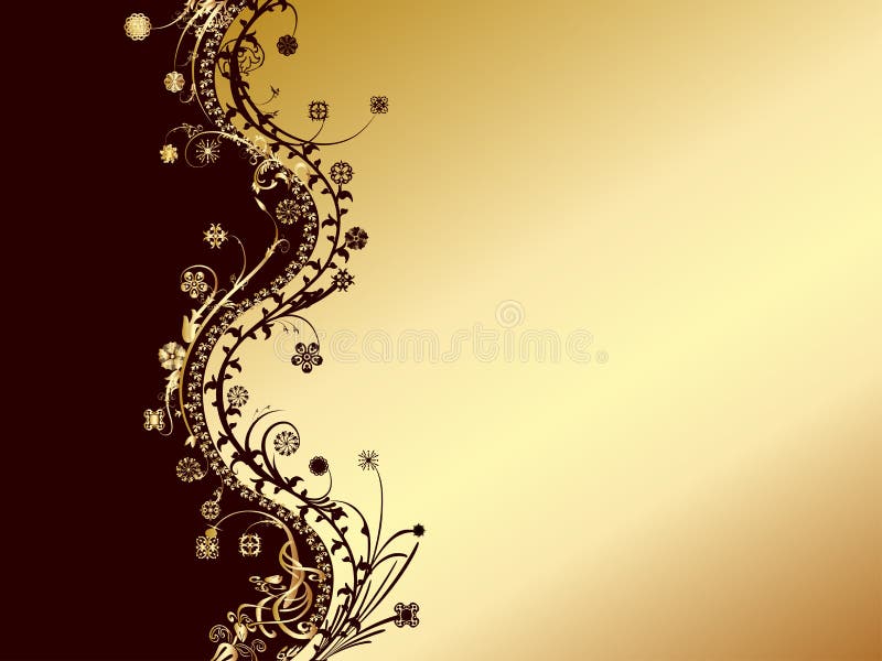 Download Gold And Black Invitation Card Stock Vector - Illustration of beautiful, gold: 12712327