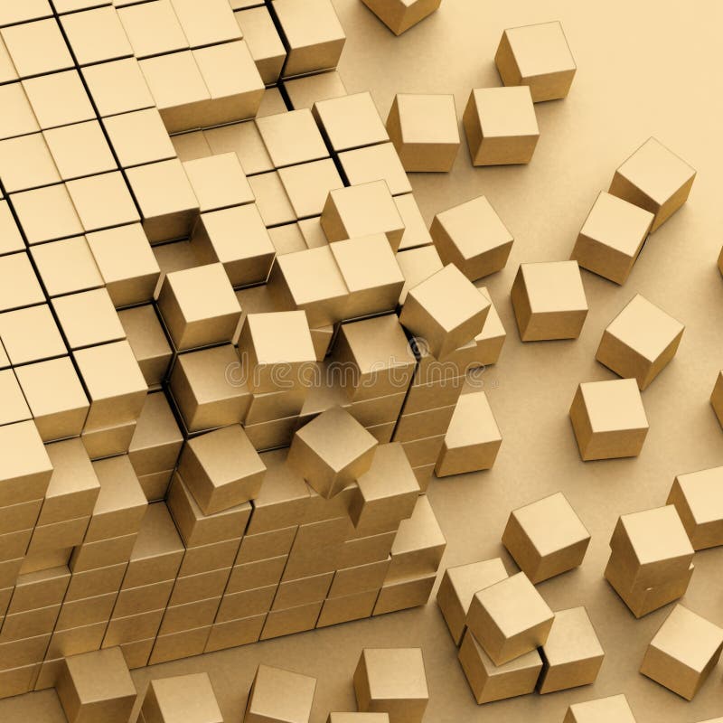 Gold blocks stock illustration. Illustration of crack 21003142