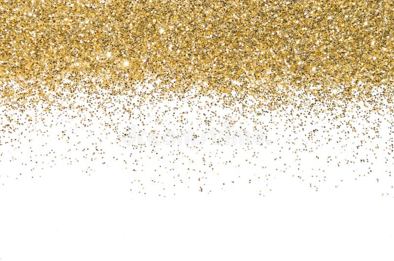 Gold border. Sequins. Golden shine. Powder. Glitter. Shining background royalty free stock images