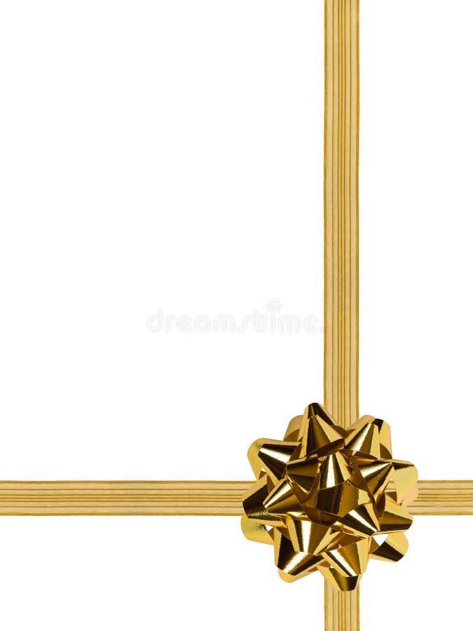 Gold bow and ribbon