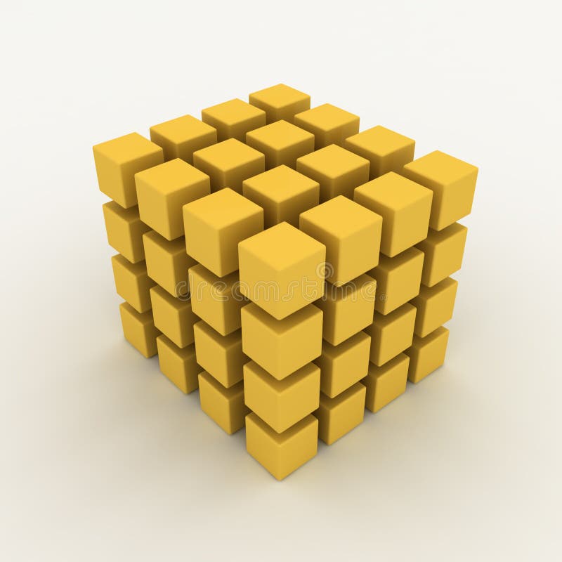 Gold box s array on white