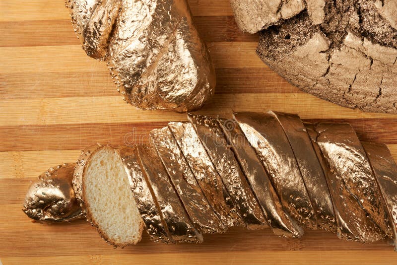 Gold bread concept stock image. Image of macro, freshness - 105868727