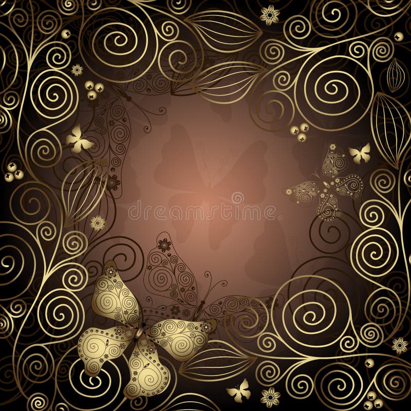 Gold and Brown Vintage Frame Stock Vector - Illustration of frame, pink: 33704197 Gold and Brown Vintage Frame Stock Vector - Illustration of frame, pink: 33704197