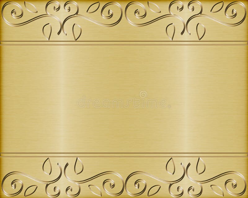 Gold brushed metal vector background