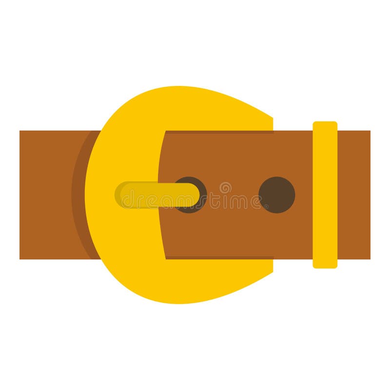 Gold Buckle Belt Icon Isolated Stock Vector - Illustration of chrome ...