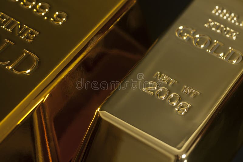 Gold bullion stock photo. Image of commercial, block 100736540