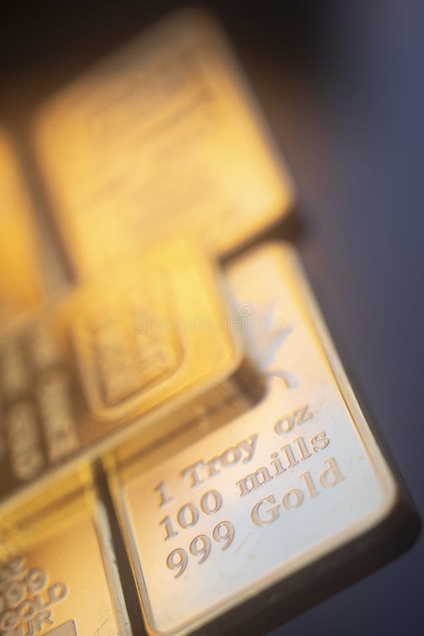Gold bullion ingot bar stock image. Image of fund, capital 232959993